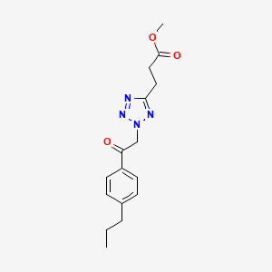 Methyl 3-[2-[2-oxo-2-(4-propylphenyl)ethyl]tetrazol-5-yl]propanoate