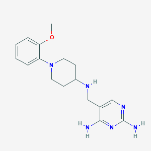 molecular formula C17H24N6O B6751102 5-[[[1-(2-Methoxyphenyl)piperidin-4-yl]amino]methyl]pyrimidine-2,4-diamine 