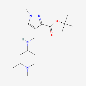 Tert-butyl 4-[[(1,2-dimethylpiperidin-4-yl)amino]methyl]-1-methylpyrazole-3-carboxylate