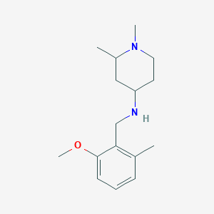 N-[(2-methoxy-6-methylphenyl)methyl]-1,2-dimethylpiperidin-4-amine