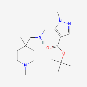 Tert-butyl 5-[[(1,4-dimethylpiperidin-4-yl)methylamino]methyl]-1-methylpyrazole-4-carboxylate