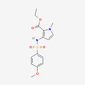 Ethyl 3-[(4-methoxyphenyl)sulfonylamino]-1-methylpyrrole-2-carboxylate