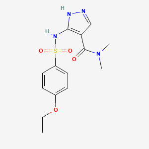 5-[(4-ethoxyphenyl)sulfonylamino]-N,N-dimethyl-1H-pyrazole-4-carboxamide