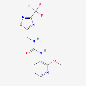 1-(2-Methoxypyridin-3-yl)-3-[[3-(trifluoromethyl)-1,2,4-oxadiazol-5-yl]methyl]urea