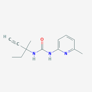 molecular formula C13H17N3O B6751185 1-(3-Methylpent-1-yn-3-yl)-3-(6-methylpyridin-2-yl)urea 