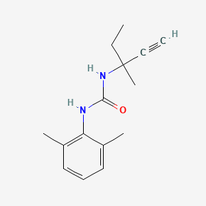 molecular formula C15H20N2O B6751189 1-(2,6-Dimethylphenyl)-3-(3-methylpent-1-yn-3-yl)urea 