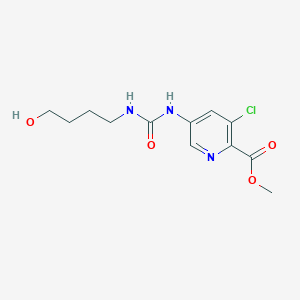 Methyl 3-chloro-5-(4-hydroxybutylcarbamoylamino)pyridine-2-carboxylate