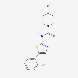 N-[5-(2-fluorophenyl)-1,3-thiazol-2-yl]-4-hydroxypiperidine-1-carboxamide