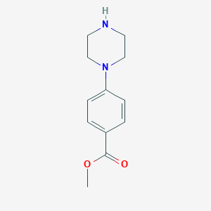 molecular formula C12H16N2O2 B067512 Methyl 4-(piperazin-1-YL)benzoate CAS No. 163210-97-7