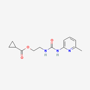 molecular formula C13H17N3O3 B6751213 2-[(6-Methylpyridin-2-yl)carbamoylamino]ethyl cyclopropanecarboxylate 