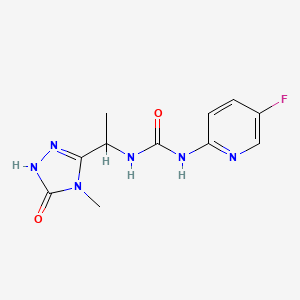 1-(5-fluoropyridin-2-yl)-3-[1-(4-methyl-5-oxo-1H-1,2,4-triazol-3-yl)ethyl]urea