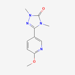 molecular formula C10H12N4O2 B6751276 5-(6-Methoxypyridin-3-yl)-2,4-dimethyl-1,2,4-triazol-3-one 