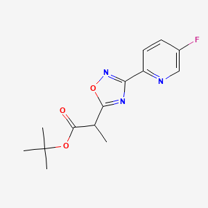 Tert-butyl 2-[3-(5-fluoropyridin-2-yl)-1,2,4-oxadiazol-5-yl]propanoate