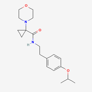 1-morpholin-4-yl-N-[2-(4-propan-2-yloxyphenyl)ethyl]cyclopropane-1-carboxamide