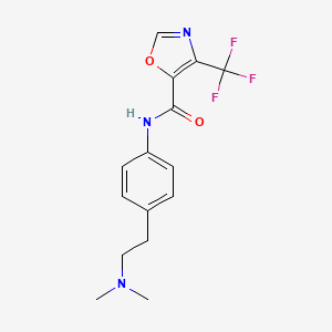 N-[4-[2-(dimethylamino)ethyl]phenyl]-4-(trifluoromethyl)-1,3-oxazole-5-carboxamide