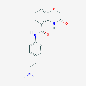 molecular formula C19H21N3O3 B6751311 N-[4-[2-(dimethylamino)ethyl]phenyl]-3-oxo-4H-1,4-benzoxazine-5-carboxamide 