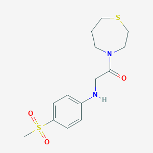 2-(4-Methylsulfonylanilino)-1-(1,4-thiazepan-4-yl)ethanone