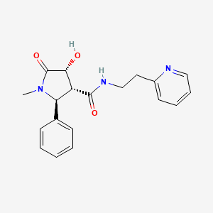 (2S,3R,4R)-4-hydroxy-1-methyl-5-oxo-2-phenyl-N-(2-pyridin-2-ylethyl)pyrrolidine-3-carboxamide