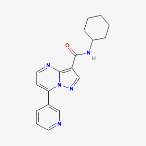 N-cyclohexyl-7-pyridin-3-ylpyrazolo[1,5-a]pyrimidine-3-carboxamide