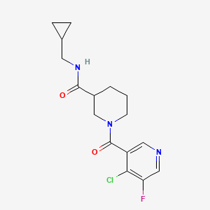 1-(4-chloro-5-fluoropyridine-3-carbonyl)-N-(cyclopropylmethyl)piperidine-3-carboxamide