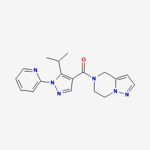 6,7-dihydro-4H-pyrazolo[1,5-a]pyrazin-5-yl-(5-propan-2-yl-1-pyridin-2-ylpyrazol-4-yl)methanone