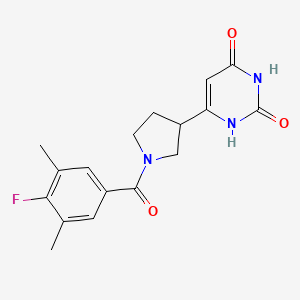 6-[1-(4-fluoro-3,5-dimethylbenzoyl)pyrrolidin-3-yl]-1H-pyrimidine-2,4-dione