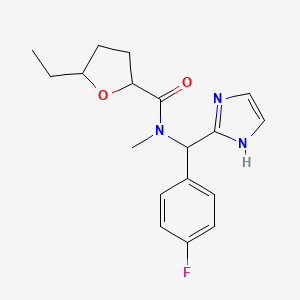 5-ethyl-N-[(4-fluorophenyl)-(1H-imidazol-2-yl)methyl]-N-methyloxolane-2-carboxamide