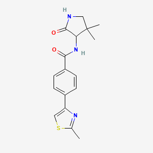 N-(4,4-dimethyl-2-oxopyrrolidin-3-yl)-4-(2-methyl-1,3-thiazol-4-yl)benzamide