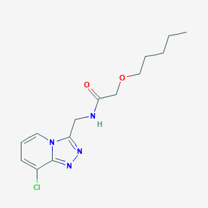 molecular formula C14H19ClN4O2 B6751468 N-[(8-chloro-[1,2,4]triazolo[4,3-a]pyridin-3-yl)methyl]-2-pentoxyacetamide 