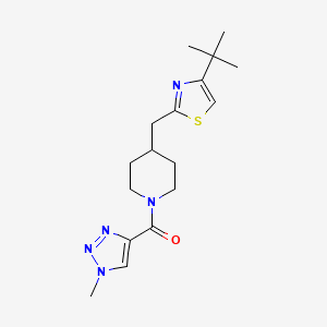 molecular formula C17H25N5OS B6751480 [4-[(4-Tert-butyl-1,3-thiazol-2-yl)methyl]piperidin-1-yl]-(1-methyltriazol-4-yl)methanone 