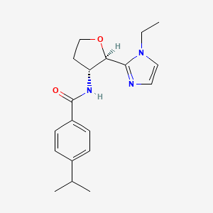 N-[(2R,3R)-2-(1-ethylimidazol-2-yl)oxolan-3-yl]-4-propan-2-ylbenzamide