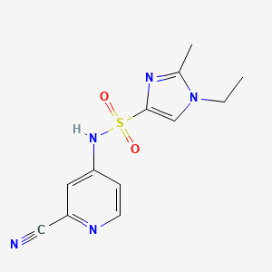 N-(2-cyanopyridin-4-yl)-1-ethyl-2-methylimidazole-4-sulfonamide