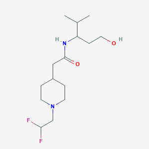 2-[1-(2,2-difluoroethyl)piperidin-4-yl]-N-(1-hydroxy-4-methylpentan-3-yl)acetamide