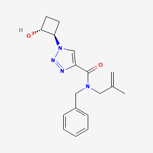 molecular formula C18H22N4O2 B6751526 N-benzyl-1-[(1R,2R)-2-hydroxycyclobutyl]-N-(2-methylprop-2-enyl)triazole-4-carboxamide 