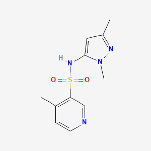 molecular formula C11H14N4O2S B6751530 N-(2,5-dimethylpyrazol-3-yl)-4-methylpyridine-3-sulfonamide 