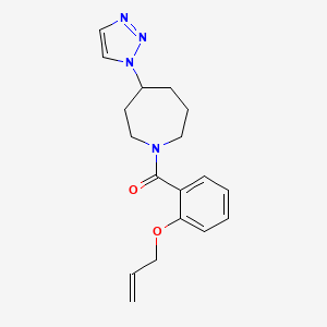 molecular formula C18H22N4O2 B6751535 (2-Prop-2-enoxyphenyl)-[4-(triazol-1-yl)azepan-1-yl]methanone 