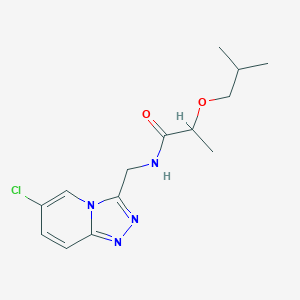 N-[(6-chloro-[1,2,4]triazolo[4,3-a]pyridin-3-yl)methyl]-2-(2-methylpropoxy)propanamide