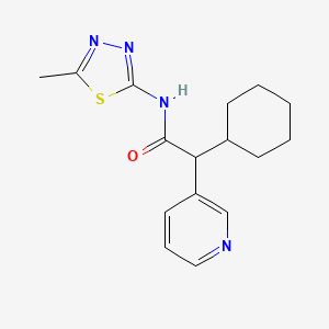 2-cyclohexyl-N-(5-methyl-1,3,4-thiadiazol-2-yl)-2-pyridin-3-ylacetamide