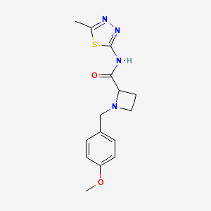 1-[(4-methoxyphenyl)methyl]-N-(5-methyl-1,3,4-thiadiazol-2-yl)azetidine-2-carboxamide