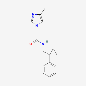 2-methyl-2-(4-methylimidazol-1-yl)-N-[(1-phenylcyclopropyl)methyl]propanamide