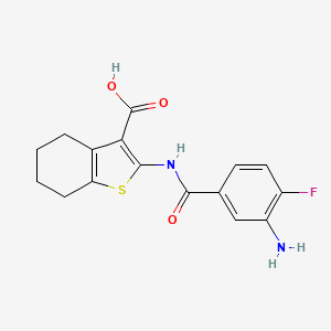 2-[(3-Amino-4-fluorobenzoyl)amino]-4,5,6,7-tetrahydro-1-benzothiophene-3-carboxylic acid