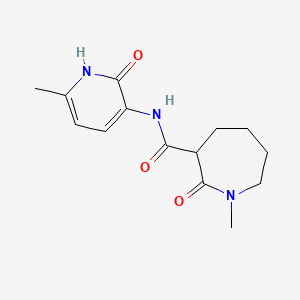 molecular formula C14H19N3O3 B6751573 1-methyl-N-(6-methyl-2-oxo-1H-pyridin-3-yl)-2-oxoazepane-3-carboxamide 