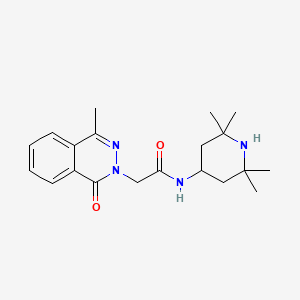 molecular formula C20H28N4O2 B6751594 2-(4-methyl-1-oxophthalazin-2(1H)-yl)-N-(2,2,6,6-tetramethylpiperidin-4-yl)acetamide 