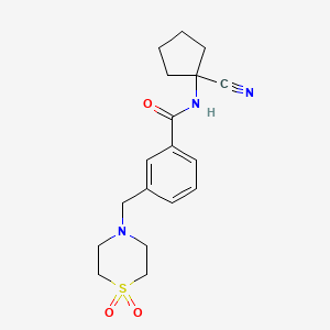 N-(1-cyanocyclopentyl)-3-[(1,1-dioxo-1,4-thiazinan-4-yl)methyl]benzamide