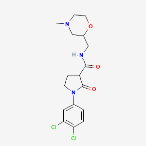 1-(3,4-dichlorophenyl)-N-[(4-methylmorpholin-2-yl)methyl]-2-oxopyrrolidine-3-carboxamide