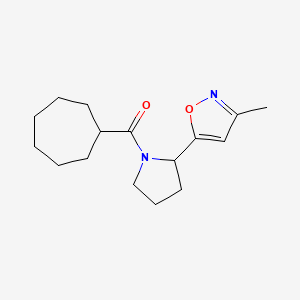 Cycloheptyl-[2-(3-methyl-1,2-oxazol-5-yl)pyrrolidin-1-yl]methanone