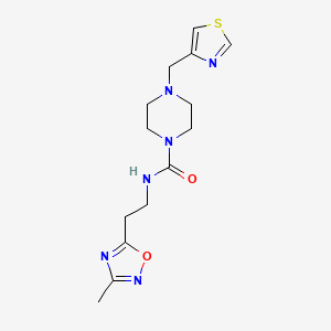 N-[2-(3-methyl-1,2,4-oxadiazol-5-yl)ethyl]-4-(1,3-thiazol-4-ylmethyl)piperazine-1-carboxamide