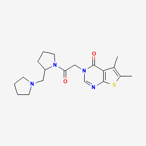 5,6-Dimethyl-3-[2-oxo-2-[2-(pyrrolidin-1-ylmethyl)pyrrolidin-1-yl]ethyl]thieno[2,3-d]pyrimidin-4-one