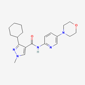 3-cyclohexyl-1-methyl-N-(5-morpholin-4-ylpyridin-2-yl)pyrazole-4-carboxamide