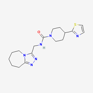 N-(6,7,8,9-tetrahydro-5H-[1,2,4]triazolo[4,3-a]azepin-3-ylmethyl)-4-(1,3-thiazol-2-yl)piperidine-1-carboxamide